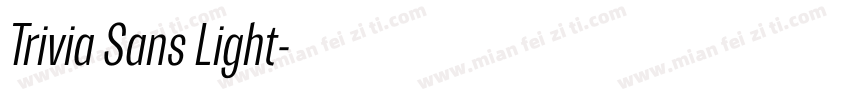 Trivia Sans Light字体转换